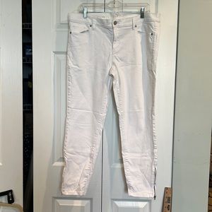 White Loft skinny ankle jeans